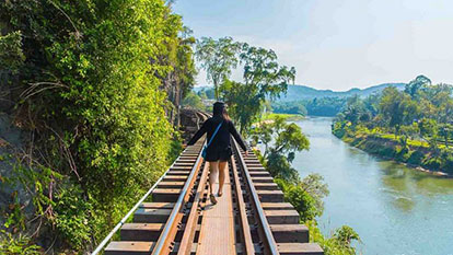 The city of ???Death Railway??? bridge - Kanchanaburi, Thailand