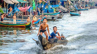 Tonle Sap Lake - The great lake in Siem Reap, Cambodia