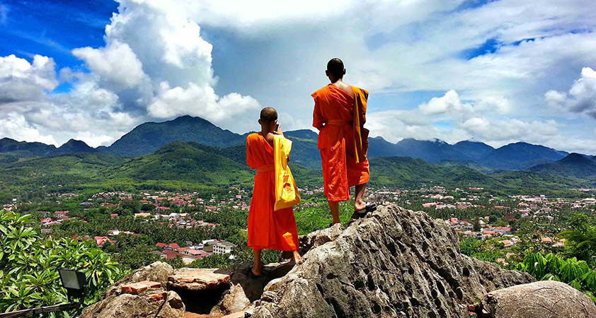 The peak of Phousi Mountain