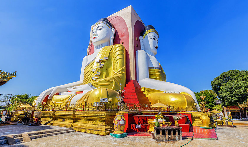Four Faces of Buddha at Kyaikpun Buddha