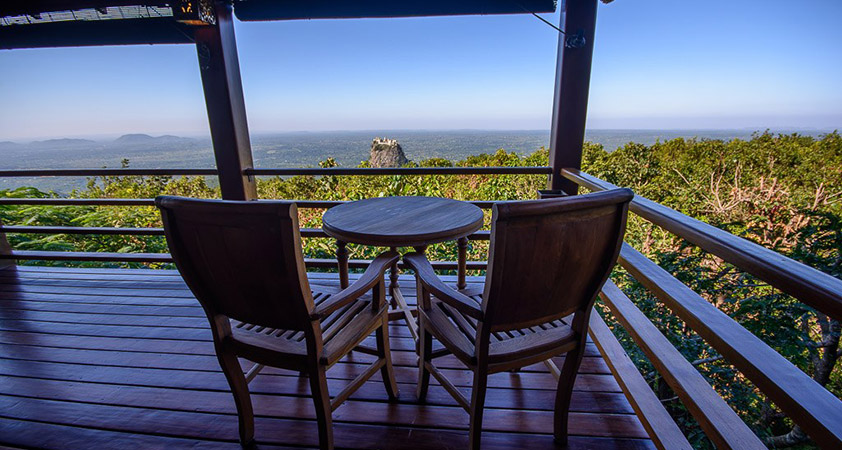 See Mount Popa from a far distance