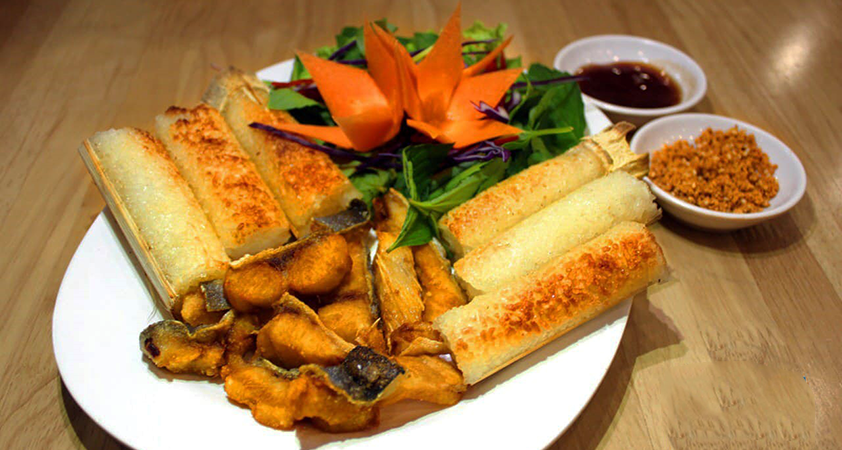 Rice in bamboo is a must-try specialty in mountainous areas in Vietnam