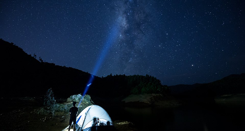 The large space is suitable for gazing stars at night