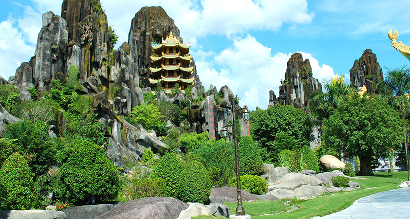 A lot of constructions are built in the area to visit
