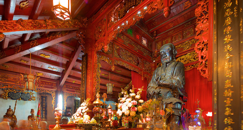 Literally, the temple is dedicated to Saint Tran Vu