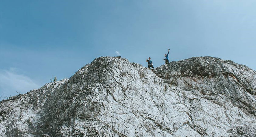 White Rocky Mountain is completely different from other surroundings