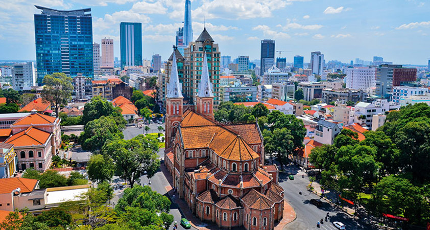 The whole view of Saigon