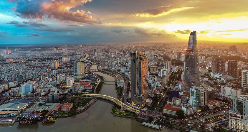 The beauty of Saigon at night