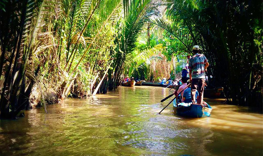 A cruise trip through cannals in Vinh Long