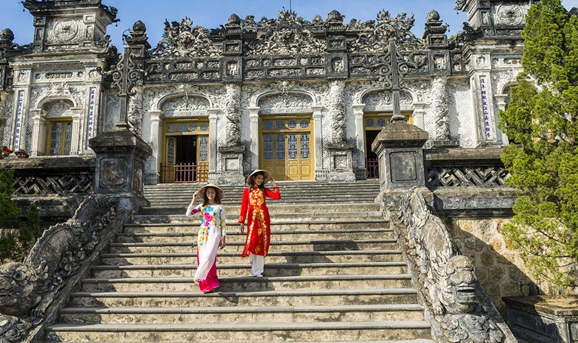 There are eight royal tombs in Hue, being the final resting places of the Nguyen Kings