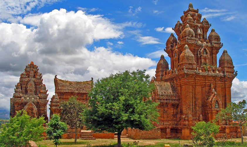 The architectural art of the Cham towers at My Son Sanctuary is the convergence of different styles