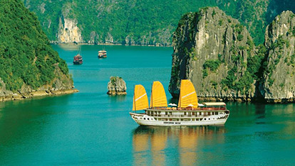 Indochina Sails junk on Halong Bay | 2 days 1 night 