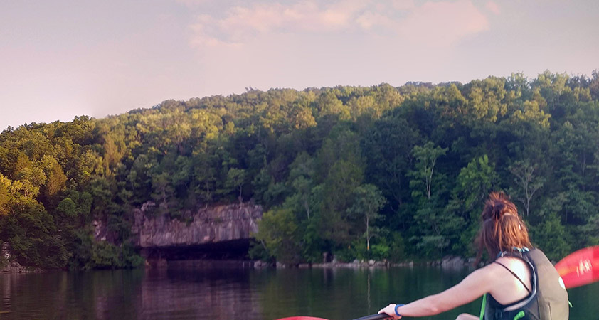 Kayaking around Bat Cave area