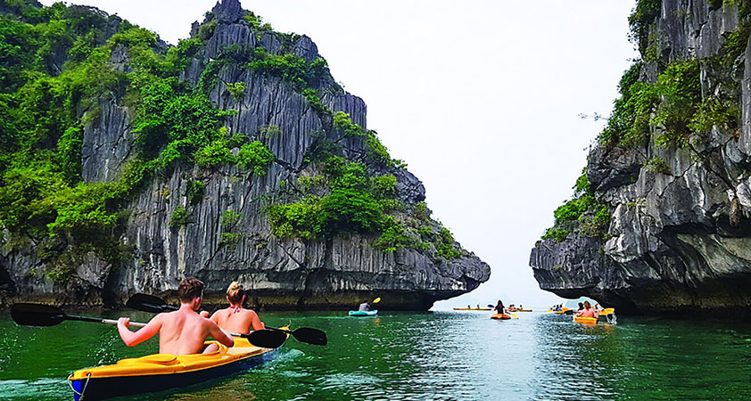 Kayaking in "bay swim"
