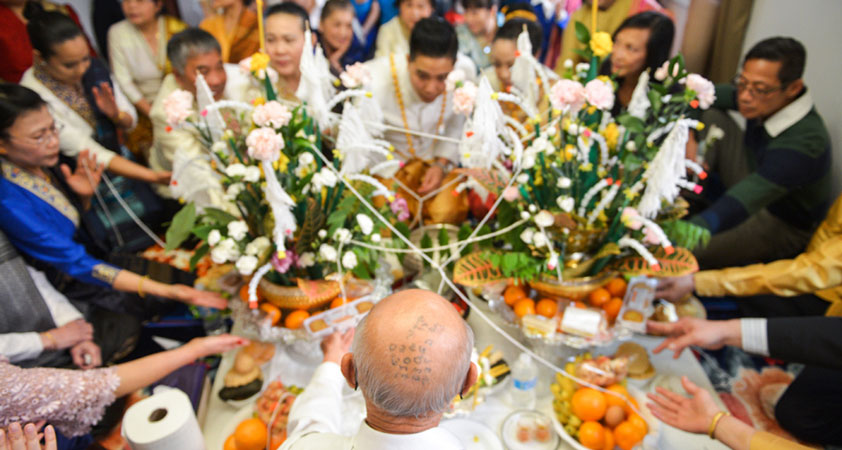 Traditional Laotian Baci ceremony