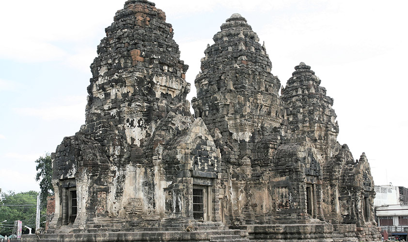 Upon arrival in Lopburi, visit Phra Prang Sam Yod (Sacred three Spired Pagoda)