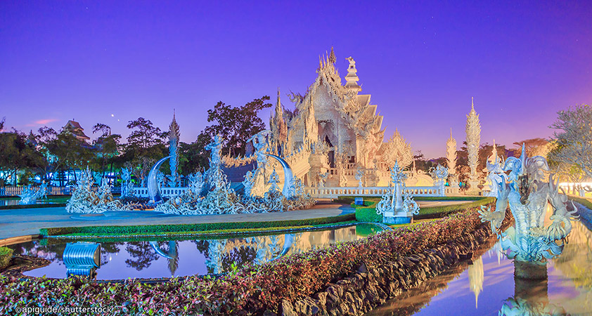 The beautiful view of Chiang Rai at night