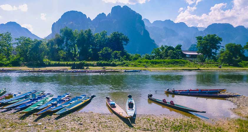 We wil nestle on the banks of the Nam Song River