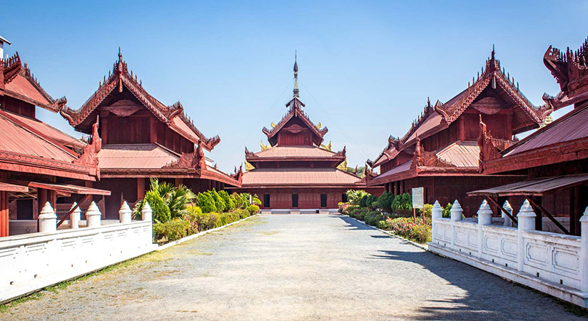 The ruins of the Royal Palace in Myanmar