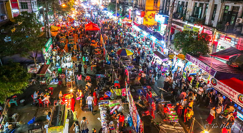Chinatown in Myanmar