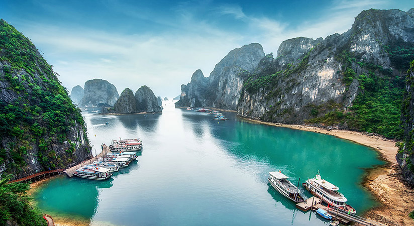 A beautiful view of Halong Bay