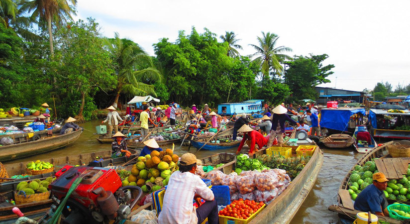 Floating market is one of the unique feature of the locals here