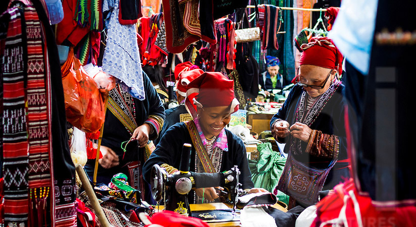 Cultural exchange with Red Dzao in Sapa