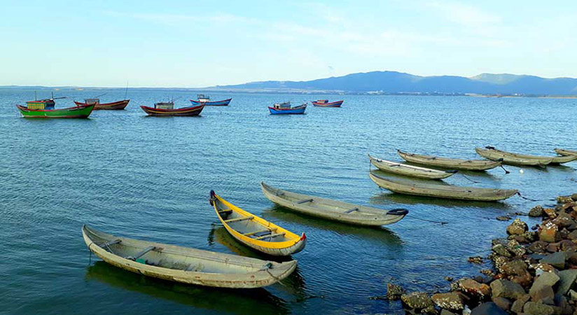 Besides Quy Nhon beach, you can make a visit to Thi Nai seabank