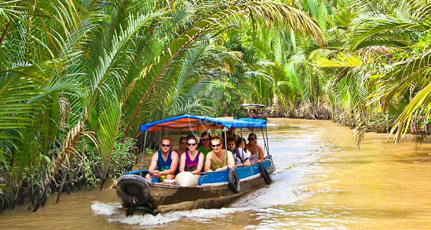 Take a??boat for a cruise on the Mekong River