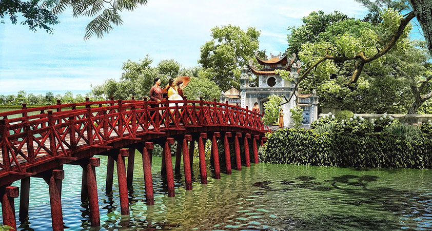 Hoan Kiem Lake & Ngoc Son Temple