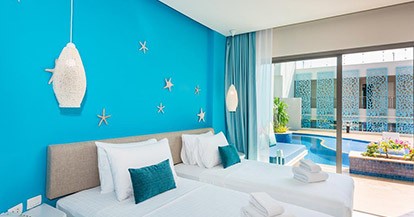  Deluxe Double or Twin Room with Pool Access